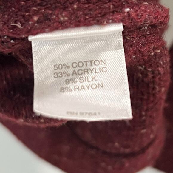 J. Jill Womens Silk Blend Speckled Pullover Knit Sweater Burgundy Size Large - Picture 6 of 7